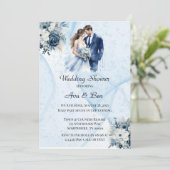 埃アルコールインクフローラウェディングシャワー 招待状 (スタンド正面)