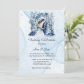 埃アルコールインクフローラ結婚アーチお祝い 招待状 (スタンド正面)