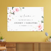 埃エレガントの多いバラと灰色の結婚装飾 キャンバスプリント (インサイチュ (リビング))