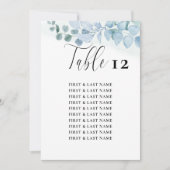 埃エレガントユーカリ表着席カード 招待状 (正面)