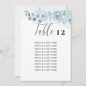 埃エレガントユーカリ表着席カード 招待状 (裏面)