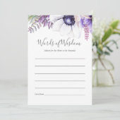埃バイオレットウォーター色フローラベビーシャワーアドバイス アドバイスカード (スタンド正面)
