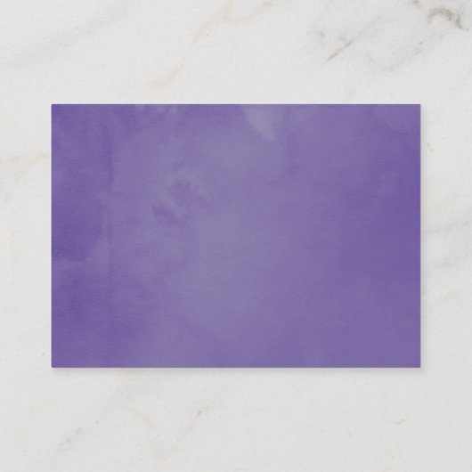 埃バイオレット水カラーフローラベビーディスプレイシャワー エンクロージャーカード (裏面)