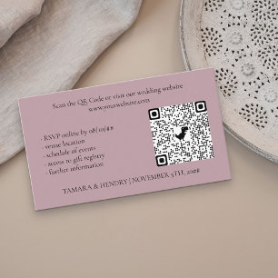 埃バラオンラインRSVP QRコード結婚ズ エンクロージャーカード