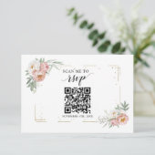 埃バラフローラQRコードURLを追加結婚する 出欠カード (スタンド正面)