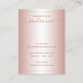 埃バラ赤面ピンクグラデーションジュエリー表示カード 名刺 (裏面)