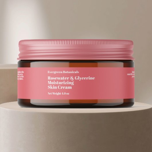 埃モダンバラ化粧品瓶ラベル1 x 7.25 ラップアラウンドラベル