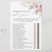 埃モダンバラ赤面ブライダルシャワーシューゲーム (正面)