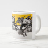 埋められた宝物を捜している海賊 ジャンボコーヒーマグカップ (正面右)