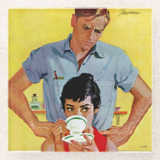 埋め合わせには手遅れだ ガラスコースター (正面)