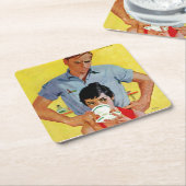 埋め合わせに遅過ぎる スクエアペーパーコースター (アングル)