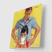 埋め合わせに遅過ぎる スクエア壁時計 (傾斜)