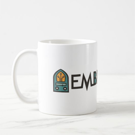 埋め込まれたコーヒー・マグ コーヒーマグカップ (左)