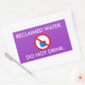 埋め込み水記号の長方形のシール 長方形シール (封筒)