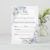 埋め込み空白のフローラ結婚式招待状 招待状 (スタンド正面)