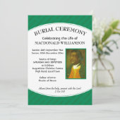 埋葬式 | フォト | Green | 葬儀 招待状 (スタンド正面)