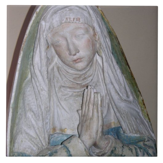 埋葬、女性に聖者の祈ることの詳細、 タイル (正面)