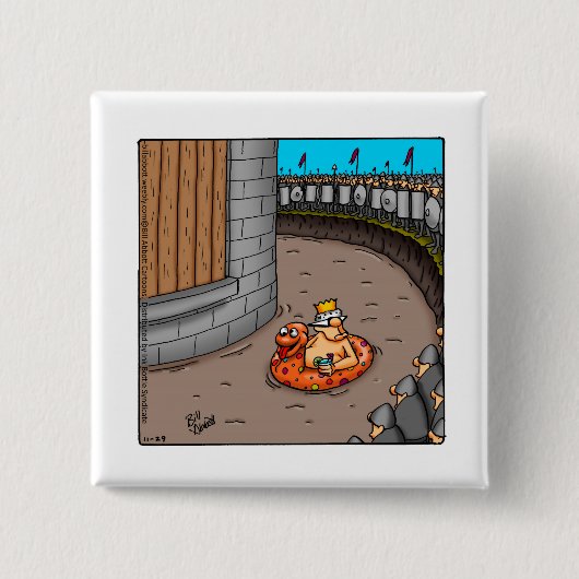 城おもしろいのユーモアボタンのキング 缶バッジ (正面)