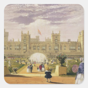 城および庭、Windsor Casの東の眺め スクエアシール
