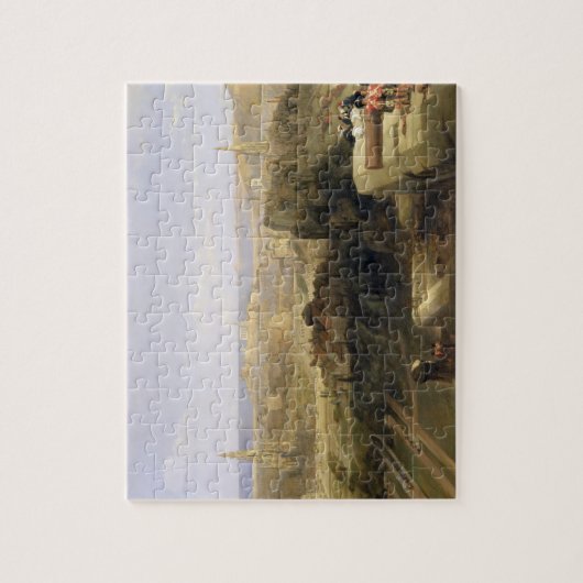 城からのエジンバラ、1847年(キャンバスの油) ジグソーパズル (縦)