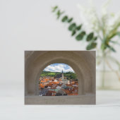 城からCesky Krumlov町を見る ポストカード (スタンド正面)