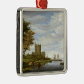 城が付いている川の河口 メタルオーナメント (右)