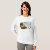 城が付いている川の河口 Tシャツ (正面フル)