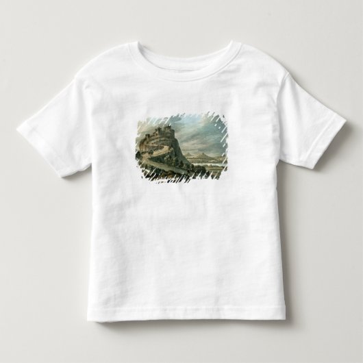 城との岩が多い景色 トドラーTシャツ (正面)