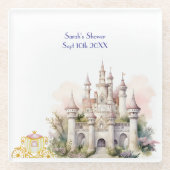 城とキャリッジ ガラスコースター (正面)