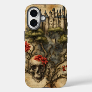 城とスカルジャンクジャーナルページ iPhone 16ケース