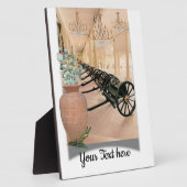 城と大砲のカスタマイズ可能なオリジナル写真 フォトプラーク (側面)