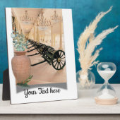 城と大砲のカスタマイズ可能なオリジナル写真 フォトプラーク (側面)