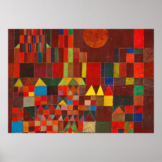 城と太陽、1928年ポール・クレー ポスター (正面)