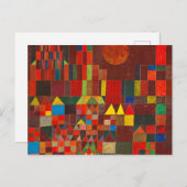 城と太陽、1928年ポール・クレー ポストカード (正面/裏面)