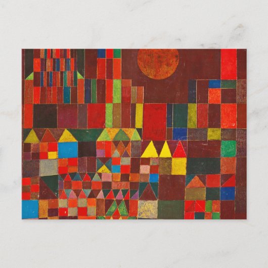 城と太陽、1928年ポール・クレー ポストカード (正面)