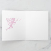 城と妖精の双子の赤ちゃんシャワー サンキューカード (内部)