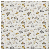 城と旗  ファブリック (見本)