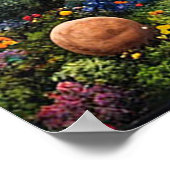 城と空間が幻想的な風景 ポスター (角)