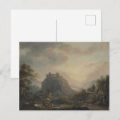 城のある風景 – Paul Sandby - c1808 ポストカード (正面/裏面)