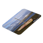 城のストーカーと魚釣りボート マグネット (左側)