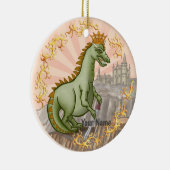 城のドラゴンオーナメント セラミックオーナメント (右)