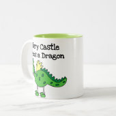 城のドラゴン ツートーンマグカップ (正面左)