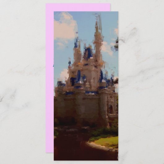 城のブライダルシャワーの招待状 招待状 (正面/裏面)