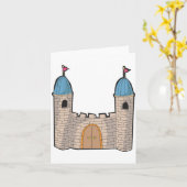 城のメッセージカード カード (黄色い花)