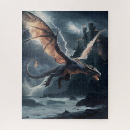 城の上にドラゴン。 ジグソーパズル