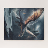 城の上にドラゴン。 ジグソーパズル (横)