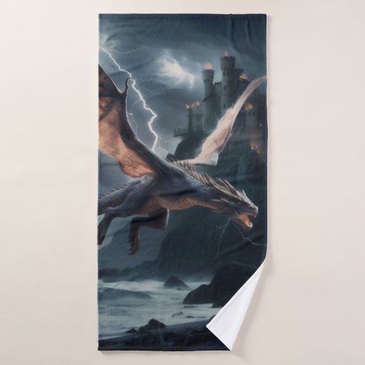 城の上にドラゴン。 バスタオル (バスタオル)