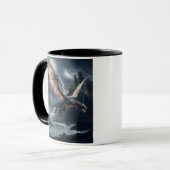 城の上にドラゴン。 マグカップ (正面左)