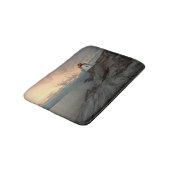 城の丘の灯台の日没 バスマット (アングル)