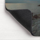 城の丘の灯台の日没 マウスパッド (コーナー)